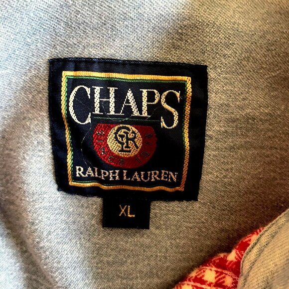 Vintage Chaps Ralph Lauren Shirt Mens XL red check Flannel Button Up Cotton - Picture 8 of 12